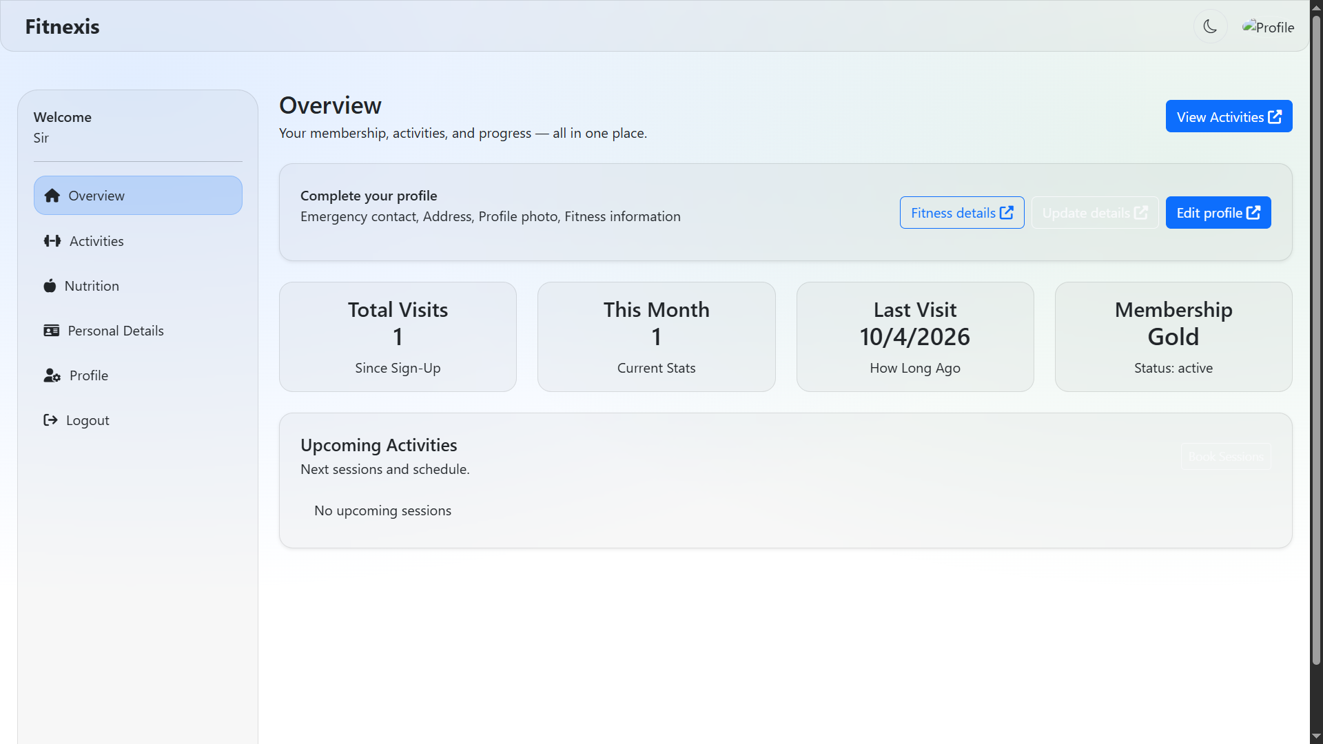add member dashboard preview